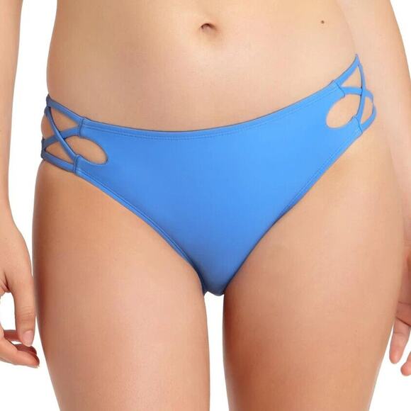 California Waves Blue Strappy Bikini Bottom XL NWT - Picture 1 of 5